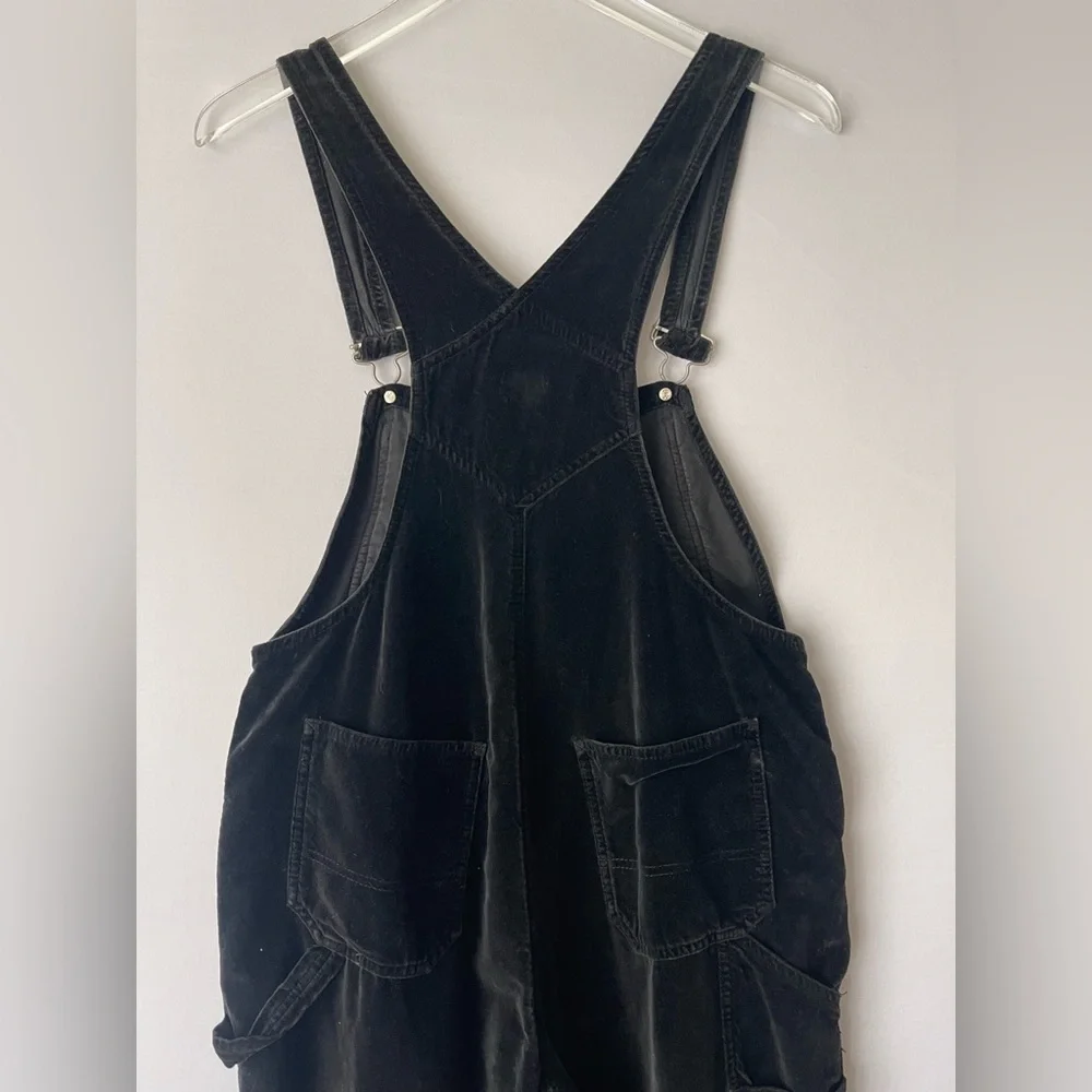 Vintage Gap Kids Cotton Velvet Overalls Black XXL